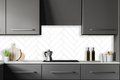 Kitchenline Kjøkkenplate White Herringbone 610 x 610 mm